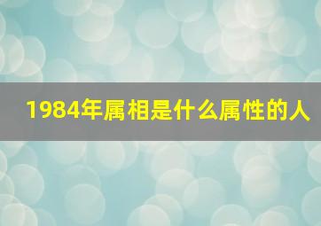 1984年属相是什么属性的人