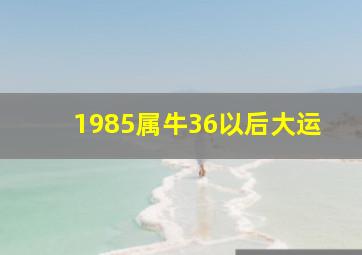 1985属牛36以后大运