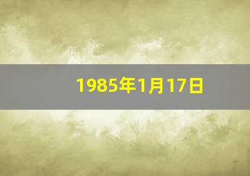 1985年1月17日