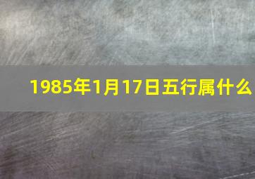 1985年1月17日五行属什么