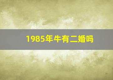 1985年牛有二婚吗