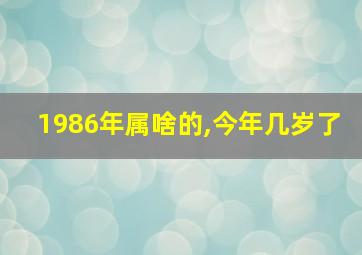 1986年属啥的,今年几岁了