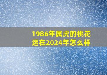 1986年属虎的桃花运在2024年怎么样