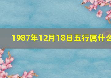 1987年12月18日五行属什么