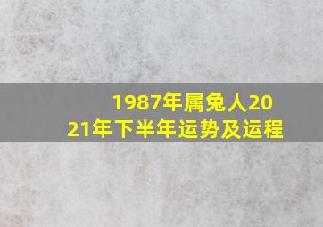 1987年属兔人2021年下半年运势及运程