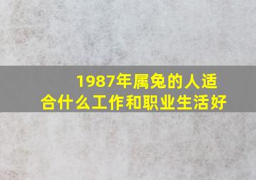 1987年属兔的人适合什么工作和职业生活好