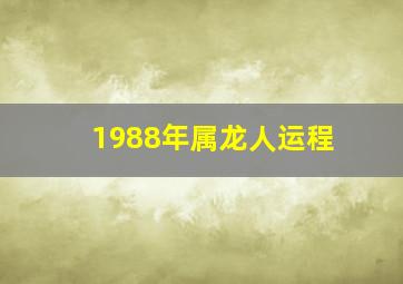 1988年属龙人运程