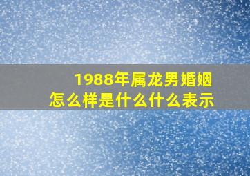 1988年属龙男婚姻怎么样是什么什么表示