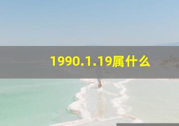 1990.1.19属什么