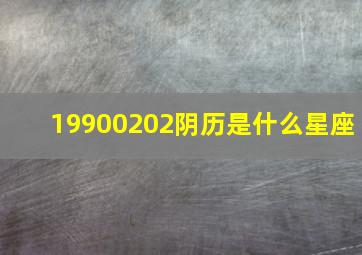 19900202阴历是什么星座