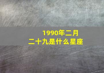 1990年二月二十九是什么星座