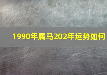 1990年属马202年运势如何