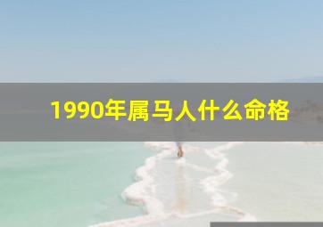 1990年属马人什么命格