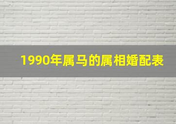 1990年属马的属相婚配表