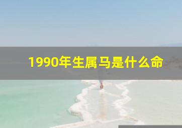 1990年生属马是什么命