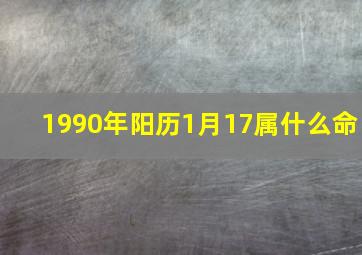 1990年阳历1月17属什么命