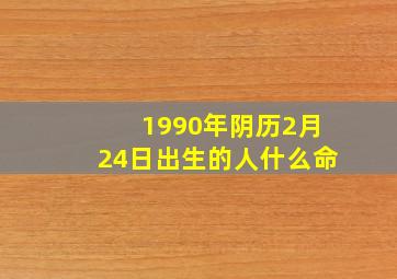 1990年阴历2月24日出生的人什么命