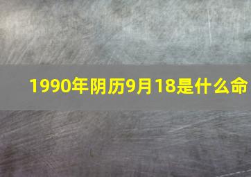 1990年阴历9月18是什么命