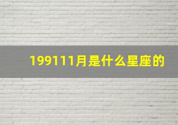 199111月是什么星座的