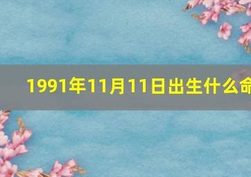 1991年11月11日出生什么命