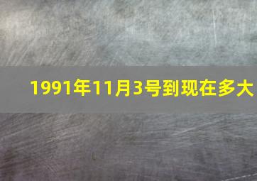 1991年11月3号到现在多大