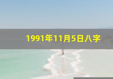 1991年11月5日八字