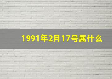 1991年2月17号属什么