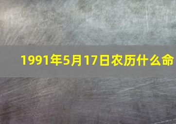 1991年5月17日农历什么命