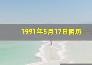 1991年5月17日阴历