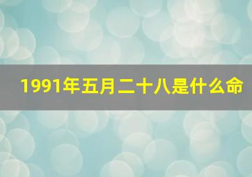 1991年五月二十八是什么命