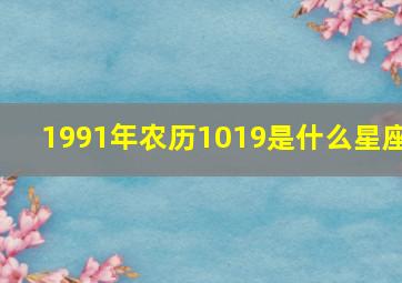 1991年农历1019是什么星座