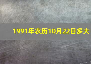 1991年农历10月22日多大