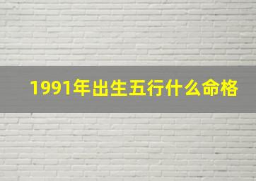 1991年出生五行什么命格