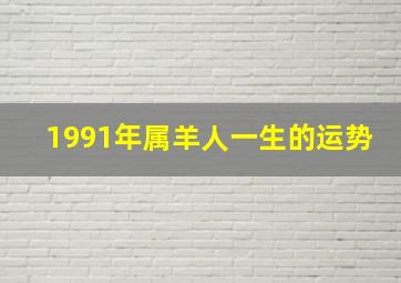 1991年属羊人一生的运势