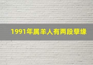 1991年属羊人有两段孽缘