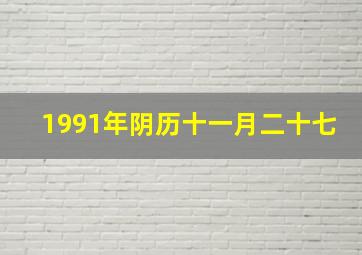 1991年阴历十一月二十七