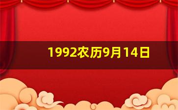 1992农历9月14日