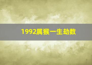 1992属猴一生劫数