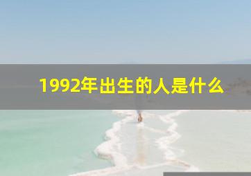 1992年出生的人是什么