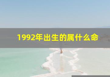 1992年出生的属什么命