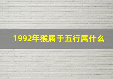 1992年猴属于五行属什么