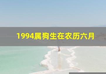 1994属狗生在农历六月