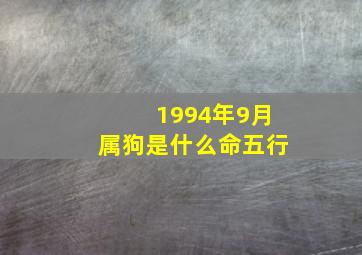 1994年9月属狗是什么命五行