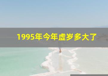 1995年今年虚岁多大了