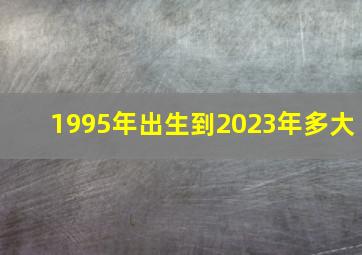 1995年出生到2023年多大