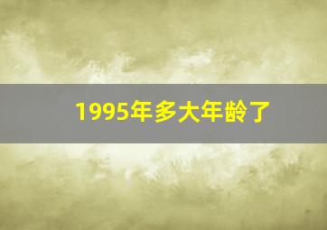 1995年多大年龄了