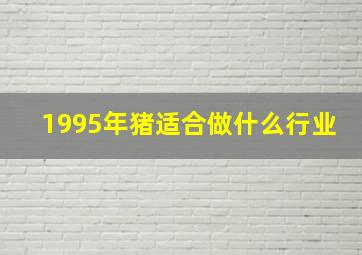 1995年猪适合做什么行业