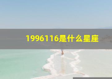 1996116是什么星座