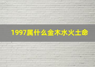 1997属什么金木水火土命