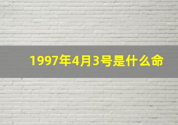 1997年4月3号是什么命